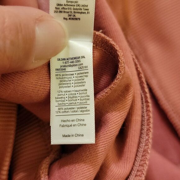 New American Apparel Track Crop Zip Up Jacket Dusty Rose w Trophy Stripe M - Picture 8 of 8